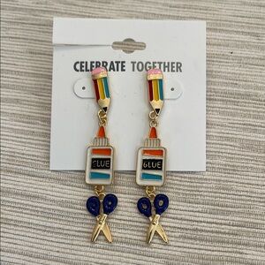 Colorful School Supply Earrings